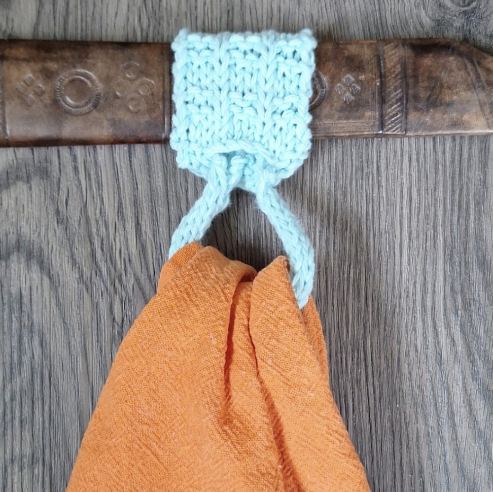 Handknit Kitchen Towel Loop